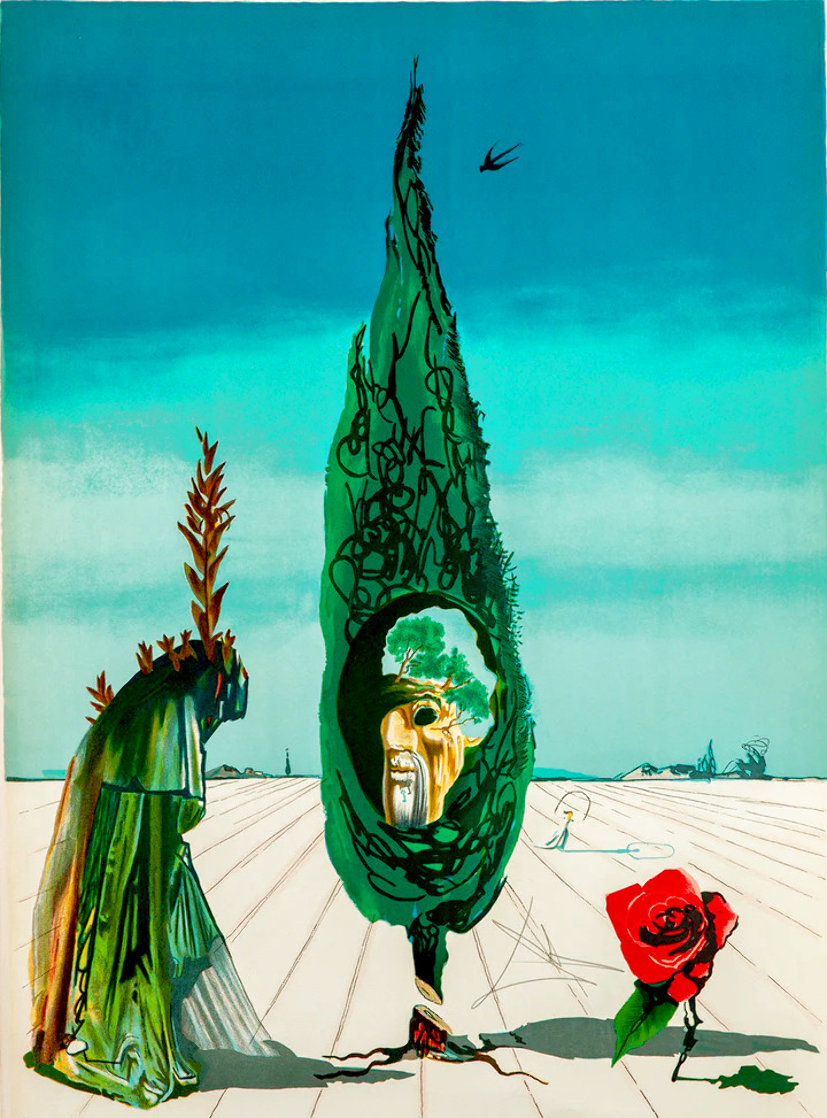 Enigma of the Rose Limited Edition Print by Salvador Dali