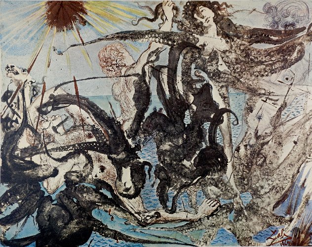 Triumph of the Sea 1984 HS Limited Edition Print by Salvador Dali