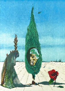 Enigma of the Rose (Visions Surrealiste) 1976 HS - Huge Limited Edition Print - Salvador Dali Enigma of the Rose (Visions Surrealiste) 1976 HS - Huge Limited Edition Print - Salvador Dali
