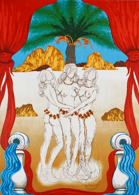 Three Graces of Hawaii AP 1979 HS Limited Edition Print by Salvador Dali