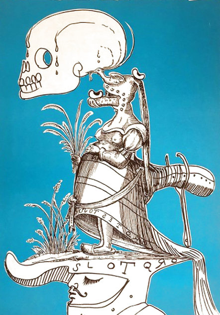 Les Songes Drolatiques de Pantagruel - C - Heaume de la Naissance et de la Mort 1973 HS -  Limited Edition Print by Salvador Dali