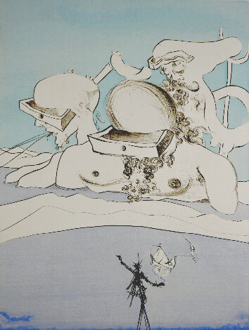 After 50 Years of Surrealism: Flung Out Like a Fag-end by the Big Wigs EA 1974 HS Limited Edition Print - Salvador Dali