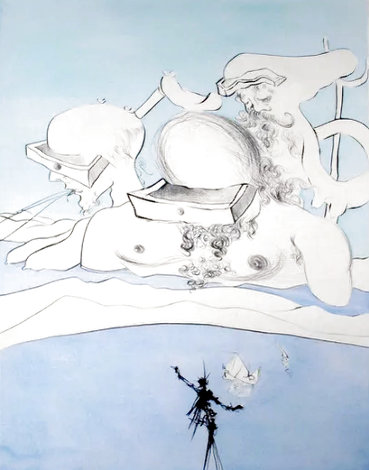 After 50 Years of Surrealism: Flung Out Like a Fag-end by the Big Wigs EA 1974 HS Limited Edition Print - Salvador Dali