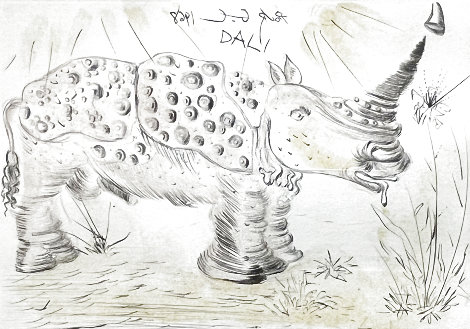 Rhinoceros 1968 Limited Edition Print - Salvador Dali