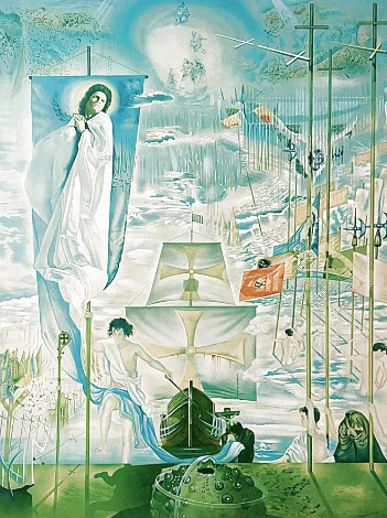 Discovery of America by Christopher Columbus 1982 HS - Huge Limited Edition Print - Salvador Dali