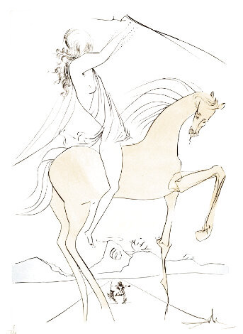 Amazone and Cavalier a la Rose Set of 2 1973 HS Limited Edition Print - Salvador Dali