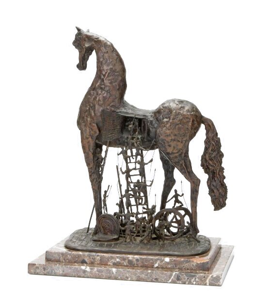 Trojan Horse Bronze Sculpture 1981 18 in Sculpture by Salvador Dali Trojan Horse Bronze Sculpture 1981 18 in Sculpture by Salvador Dali