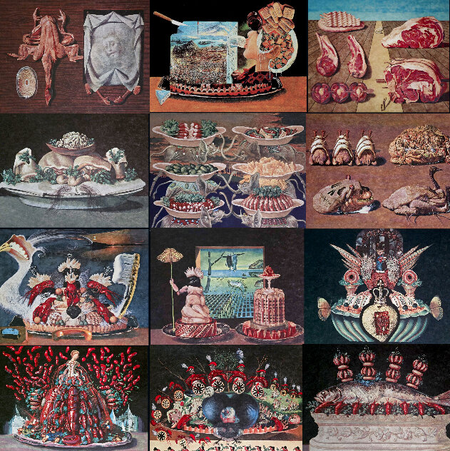 Les Diners de Gala 1977 Suite of 12 Limited Edition Lithographs w