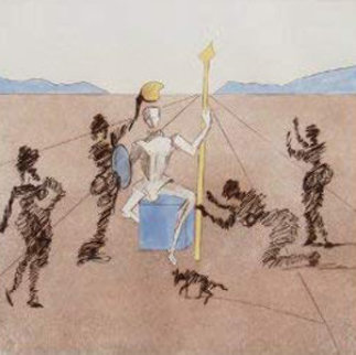 Golden Helmet Limited Edition Print - Salvador Dali Golden Helmet Limited Edition Print - Salvador Dali