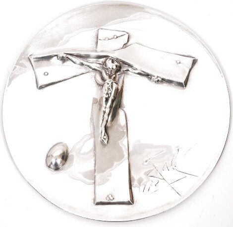 Easter Christ Sterling Silver Plate 1972 9 in Other - Salvador Dali