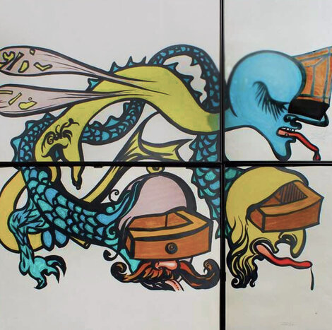 Puzzle of Life Quadtych 1974 HS - Huge Limited Edition Print - Salvador Dali