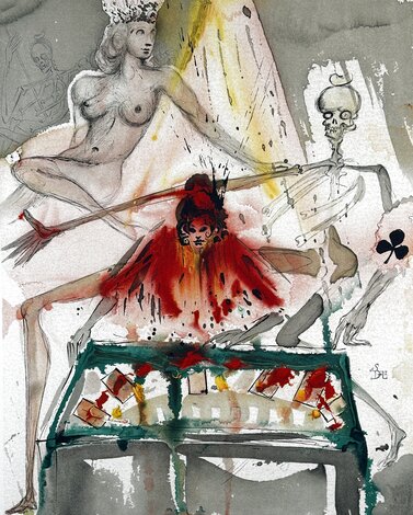 Carmen the Cards That Spell Death to Carmen 1970 HS Limited Edition Print - Salvador Dali