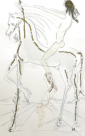 Bareback Rider EA 1972 HS Embellished Limited Edition Print - Salvador Dali