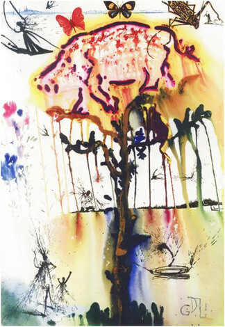 From the Alice in Wonderland Suite: Pig and Pepper Tree 1969 HS Limited Edition Print - Salvador Dali