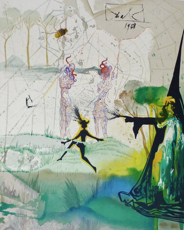 Marquis De Sade: Damis Dilemma AP 1969 HS - Huge Limited Edition Print - Salvador Dali