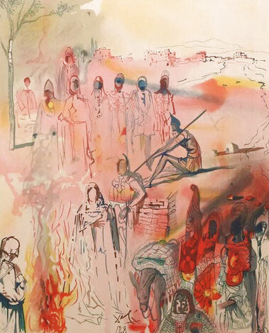 Marquis De Sade: Tancreds Oath 1969 HS - Huge Limited Edition Print - Salvador Dali
