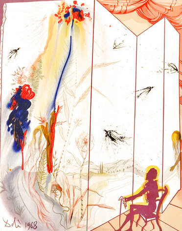 Marquis De Sade: Twins Outwit Damis AP 1969 HS - Huge Limited Edition Print - Salvador Dali