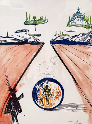 Intra-Uterine Paradisiac Locomotion 1975 HS Limited Edition Print - Salvador Dali