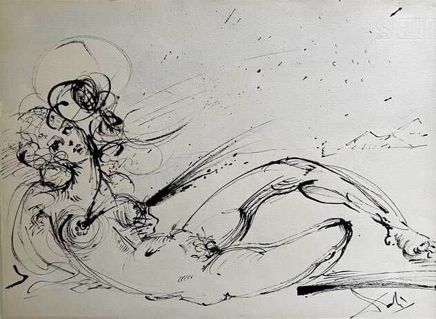 Milky Way India Ink & Watercolor Works on Paper (not prints) by Salvador Dali