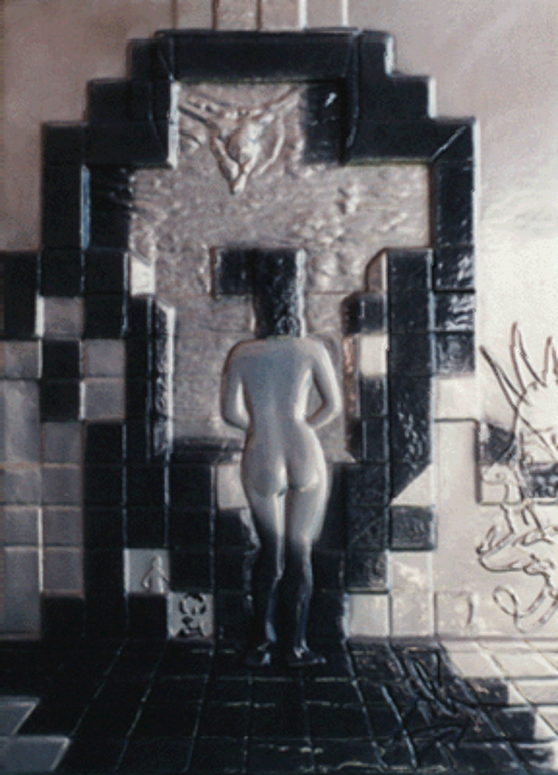Lincoln in Dalivision Platinum Bas Relief 1979 Sculpture by Salvador Dali Lincoln in Dalivision Platinum Bas Relief 1979 Sculpture by Salvador Dali