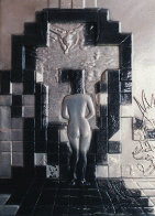 Lincoln in Dalivision Platinum Bas Relief 1979 Sculpture by Salvador Dali - 0 Lincoln in Dalivision Platinum Bas Relief 1979 Sculpture by Salvador Dali - 0
