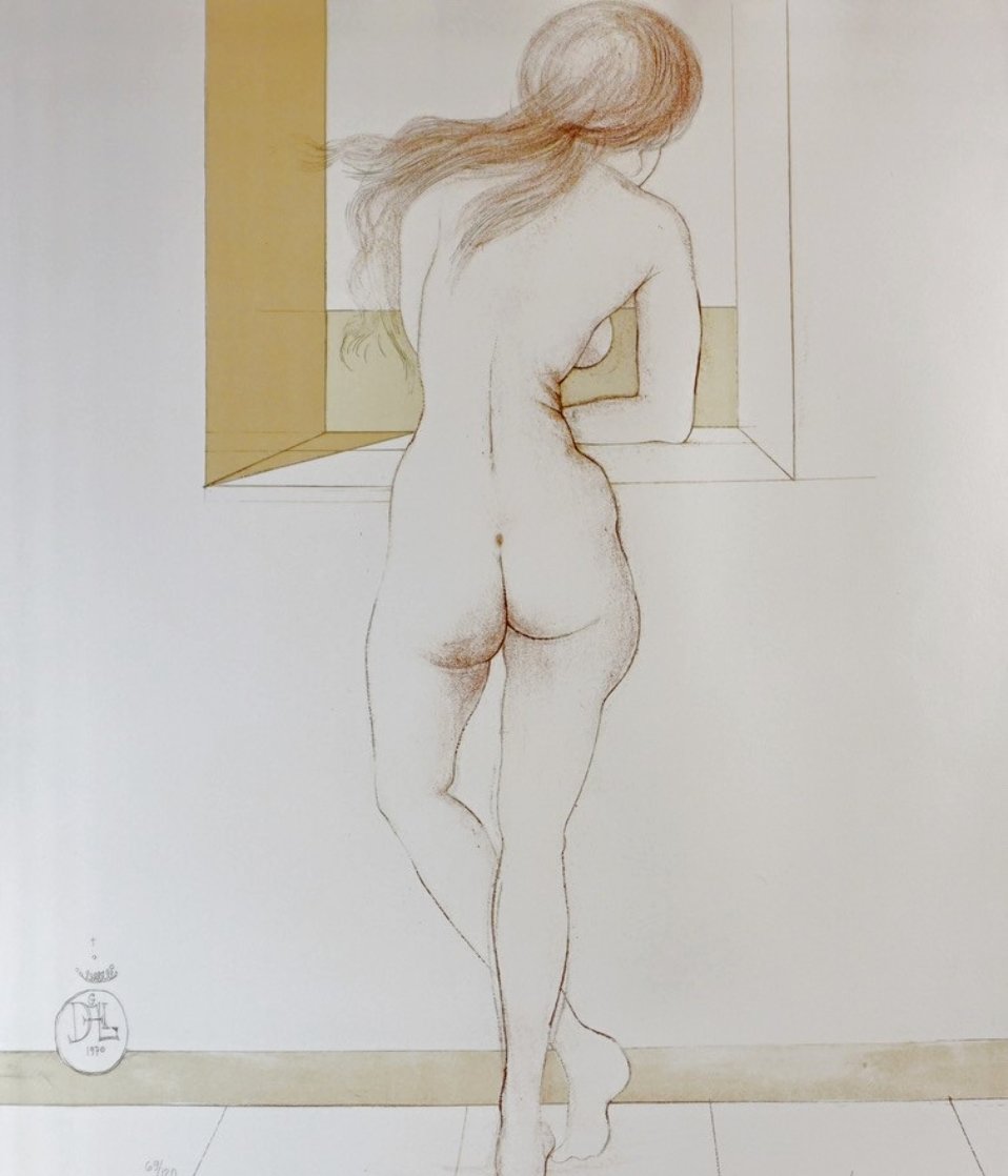 Nudes Nude at Window 1970 Early  Limited Edition Print by Salvador Dali