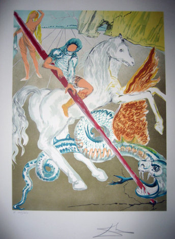 Lance of Chivalry St. George 1978 Limited Edition Print - Salvador Dali