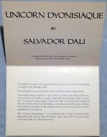 Unicorn Dyonisiaque Silver Plate 1971 Other by Salvador Dali - 2