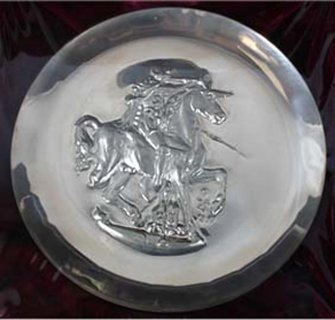 Unicorn Dyonisiaque Silver Plate 1971 Other by Salvador Dali