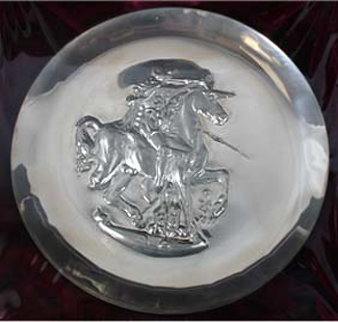 Unicorn Dyonisiaque Silver Plate 1971 Other - Salvador Dali Unicorn Dyonisiaque Silver Plate 1971 Other - Salvador Dali