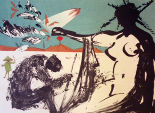 Peace in Vietnam, Liberation: Prisoners Are Free 1973 Limited Edition Print by Salvador Dali Peace in Vietnam, Liberation: Prisoners Are Free 1973 Limited Edition Print by Salvador Dali
