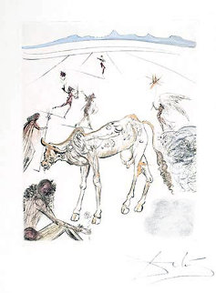 La Vache Sacree (Sacred Cow), 1970 (from The Hippies Suite) Limited Edition Print - Salvador Dali La Vache Sacree (Sacred Cow), 1970 (from The Hippies Suite) Limited Edition Print - Salvador Dali
