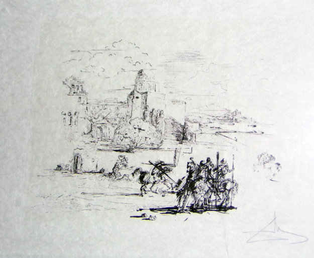 Road to Ampurdam (Rome And Cadaques) 1973 Limited Edition Print by Salvador Dali Road to Ampurdam (Rome And Cadaques) 1973 Limited Edition Print by Salvador Dali