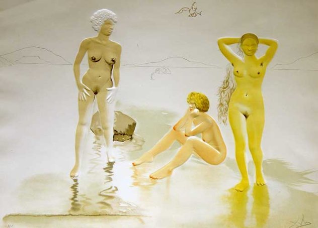 Three Graces of Cova D'Or 1975 Limited Edition Print by Salvador Dali