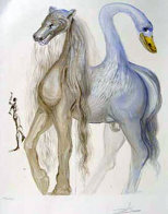 Dalinean Horses: Horace's Chimera 1972 Limited Edition Print by Salvador Dali - 1