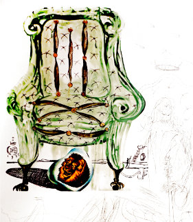 Imaginations and Objects of The Future, Breathing Pneumatic Armchair 1975 Limited Edition Print - Salvador Dali Imaginations and Objects of The Future, Breathing Pneumatic Armchair 1975 Limited Edition Print - Salvador Dali