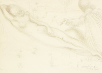 Nu a La Guitarre (Serenade) From the Nudes Suite 1970 Limited Edition Print - Salvador Dali Nu a La Guitarre (Serenade) From the Nudes Suite 1970 Limited Edition Print - Salvador Dali