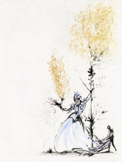 La Fille a Page (Girl With the Page) 1968 (Early) Limited Edition Print by Salvador Dali La Fille a Page (Girl With the Page) 1968 (Early) Limited Edition Print by Salvador Dali