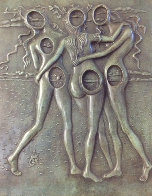 Three Graces Bas Relief Bronze Sculpture 1977 Sculpture by Salvador Dali - 0 Three Graces Bas Relief Bronze Sculpture 1977 Sculpture by Salvador Dali - 0