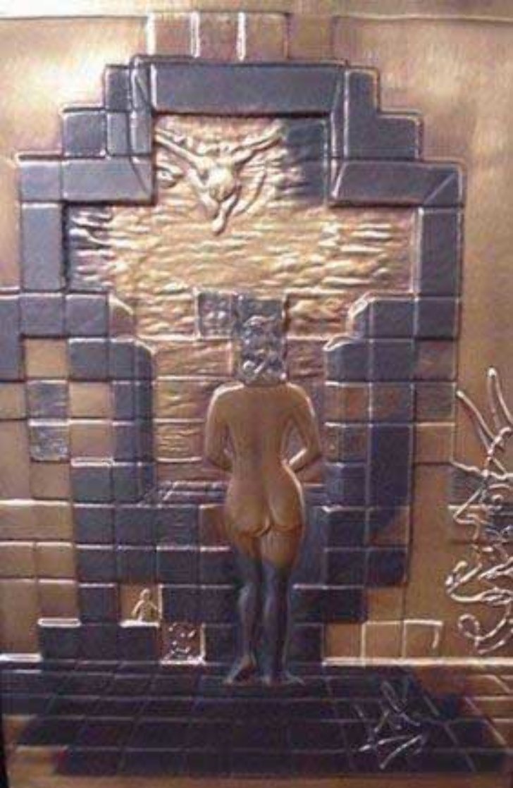 Lincoln in Dalivision Bronze Bas Relief 1976 Sculpture by Salvador Dali Lincoln in Dalivision Bronze Bas Relief 1976 Sculpture by Salvador Dali