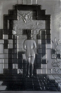 Lincoln in Dalivision Platinum Bas-Relief Sculpture 1979 Sculpture - Salvador Dali