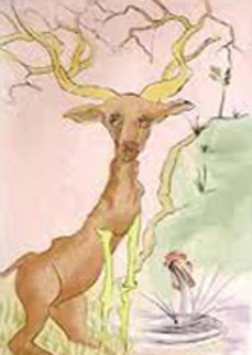 Le Cerf Se Yoyant Dans l'Eau 1974 Limited Edition Print - Salvador Dali Le Cerf Se Yoyant Dans l'Eau 1974 Limited Edition Print - Salvador Dali