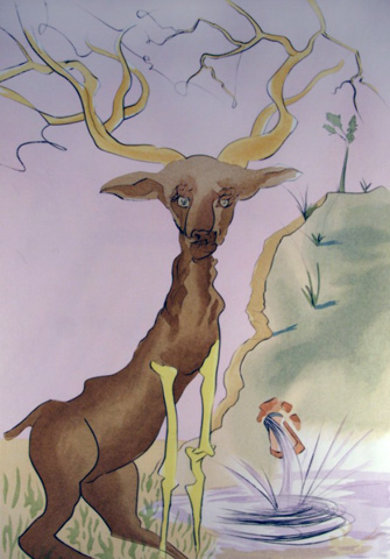 Le Cerf Se Yoyant Dans l'Eau 1974 Limited Edition Print by Salvador Dali Le Cerf Se Yoyant Dans l'Eau 1974 Limited Edition Print by Salvador Dali