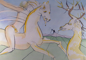 Le Cheval S'etant Voulu Venger Du Cerf 1974 Limited Edition Print - Salvador Dali Le Cheval S'etant Voulu Venger Du Cerf 1974 Limited Edition Print - Salvador Dali