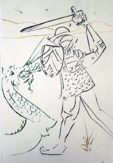 Le Tombe De Lancelot (La Quete Du Graal) 1975 Limited Edition Print - Salvador Dali Le Tombe De Lancelot (La Quete Du Graal) 1975 Limited Edition Print - Salvador Dali