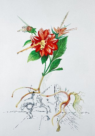 Flora Dalinae Dahlia Unicorns 1968 (Early) HS Limited Edition Print - Salvador Dali
