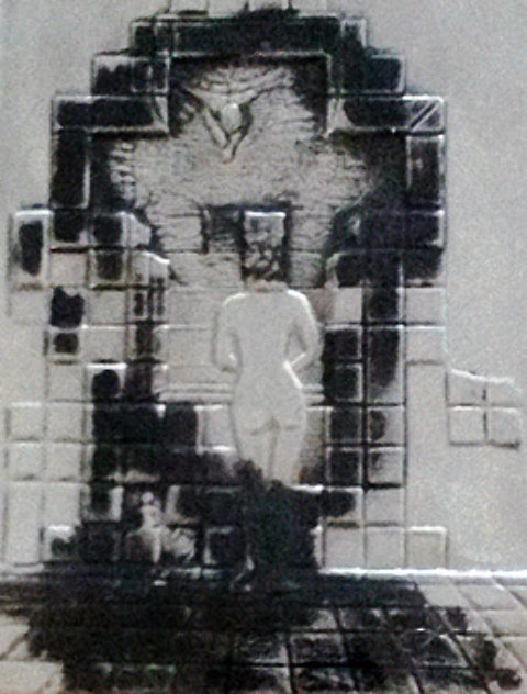 Lincoln in Dalivision Silver Bas Relief Sculpture 1979 Sculpture by Salvador Dali