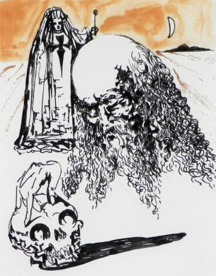 La Vida Es Sueno Viellart Tete De Mort 1973 Limited Edition Print by Salvador Dali La Vida Es Sueno Viellart Tete De Mort 1973 Limited Edition Print by Salvador Dali