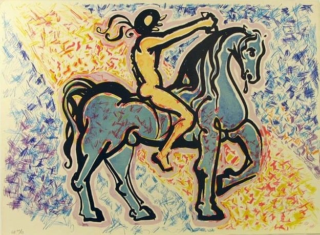 Le Cavalier, From La Jungle Humaine 1976 Limited Edition Print by Salvador Dali Le Cavalier, From La Jungle Humaine 1976 Limited Edition Print by Salvador Dali