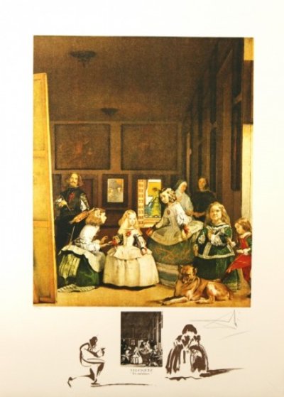 Velasquez Les Meninies 1974 Limited Edition Print by Salvador Dali Velasquez Les Meninies 1974 Limited Edition Print by Salvador Dali